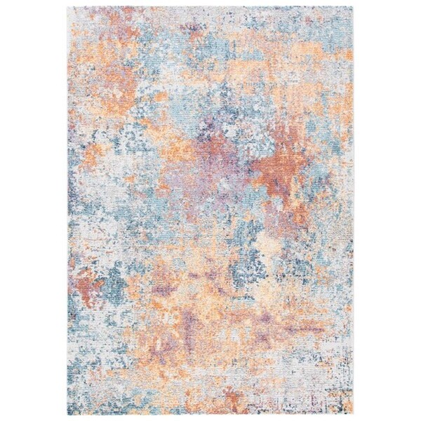 Safavieh 5 x 7 ft. Crystal Contemporary Rectangle Rug, Gold & Blue CRS799D-5 - main